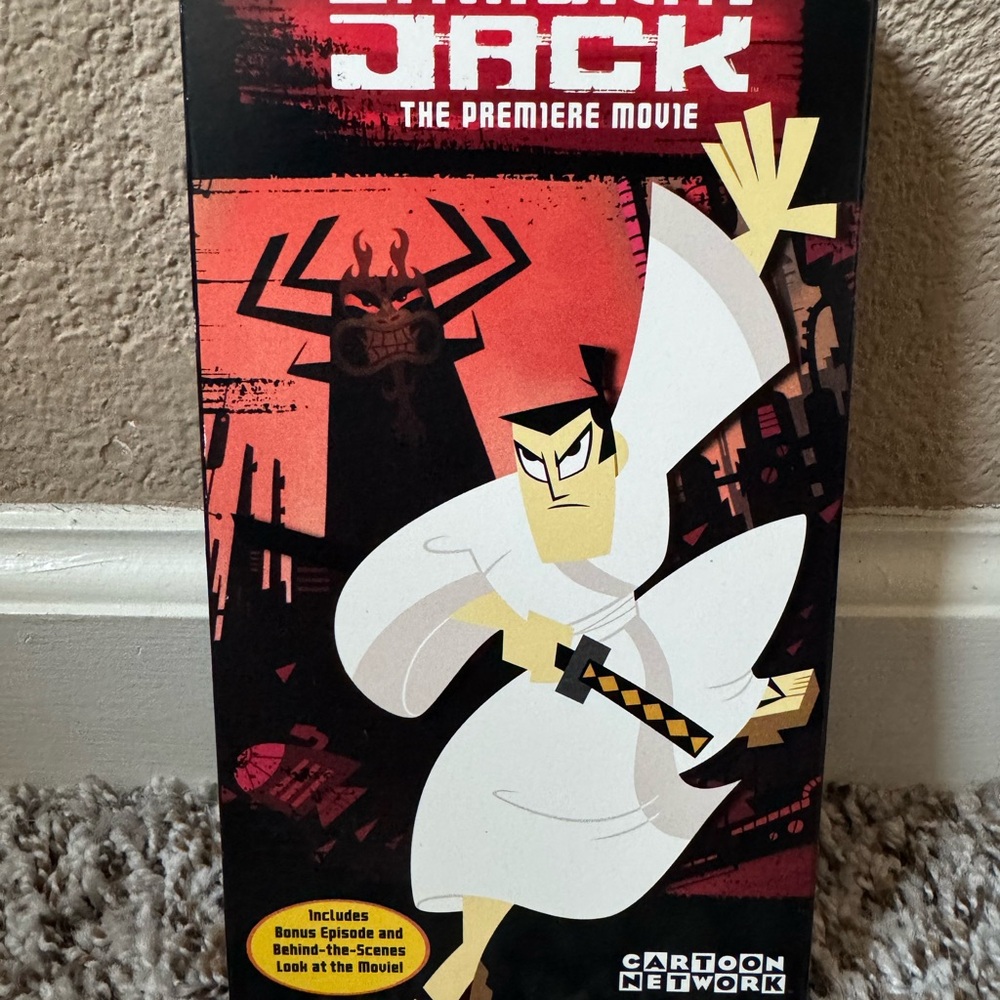 Cartoon Network Samurai Jack Premiere Movie VHS - Red and Black